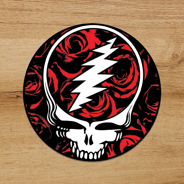 Grateful Dead Steal Your Face 1.5 In. Window Sticker Liquid Blue - Foto 4