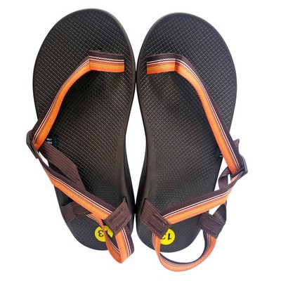 Chaco Bodhi Classic Strap Toe Loop Sandals Mens 13 Brown Orange Minimal Hiking
