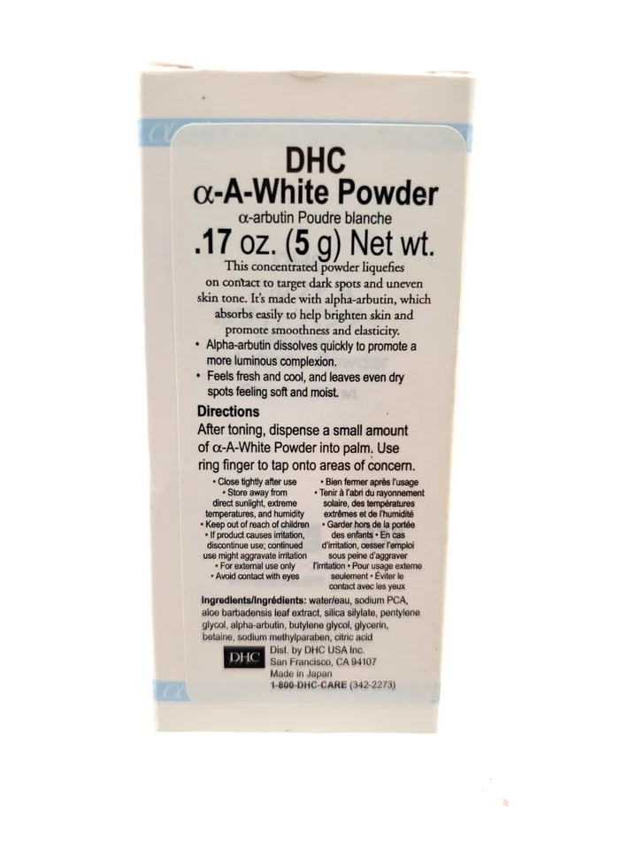 NUEVO DHC A- Arbutina Polvo Blanco .17oz Manchas Oscuras Tono Desigual Piel Japón Foto 3 de 3