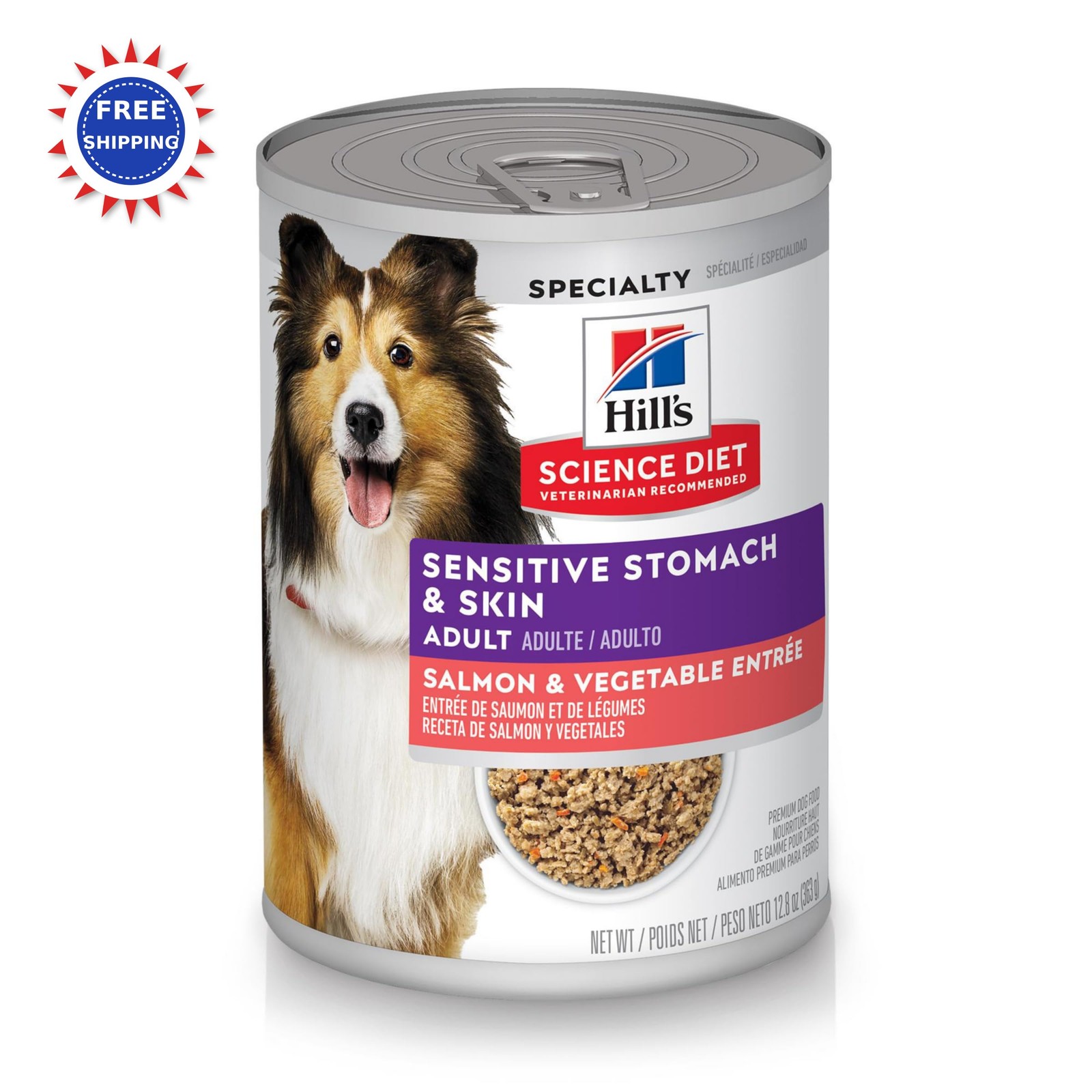Sensitive Stomach & Skin Salmon Vegetables Loaf 12.8 Oz Can 