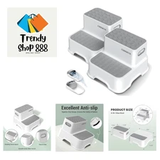 Durable No-Slip 2-Step Stool - Lightweight Potty Training Solution for Kids