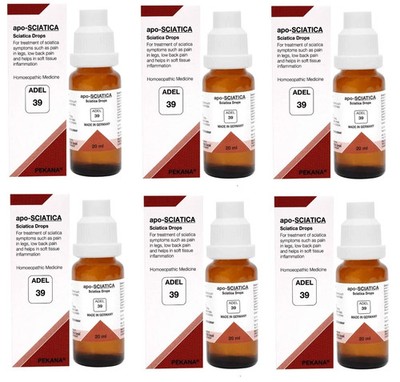 ADEL 39 Sciatica Drops Pack of 6 Natural Homeopathic Remedy for Nerve Wellness