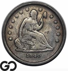 1840-O Seated Liberty Quarter, Better Date New Orleans Issue, VF