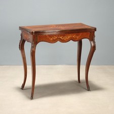 Tavolino da Gioco Antico Palissandro Mogano Regno Unito XIX Secolo Originale