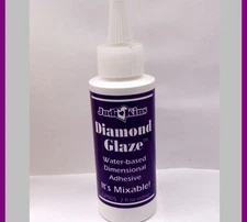 DIAMOND GLAZE Water Based Dimensional Adhesive 2 oz Clear Glass-like Finish