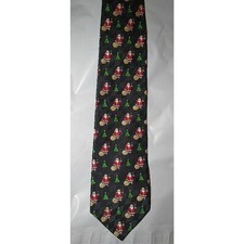 Santa, Candy Cane, Christmas Tree Men's Tie Holiday Season Hallmark - Free Ship