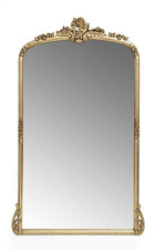 Antique Gold Handcrafted Over Mantel Mirror by