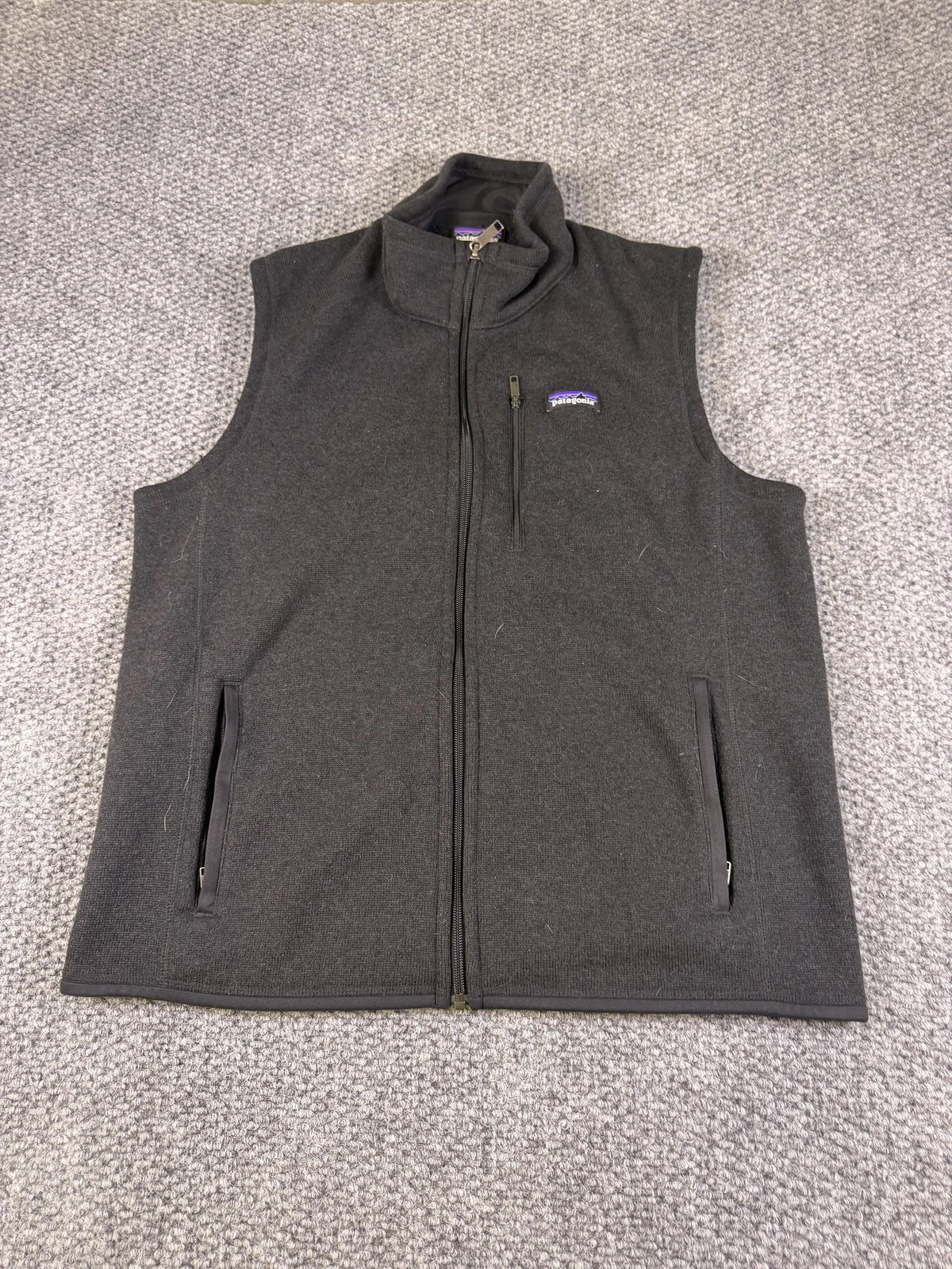 Patagonia Better Sweater Vest Mens Large Gray Fleece Full Zip Pockets Outdoor