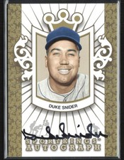 Duke Snider 2009 Sport Kings Autograph Auto #A-DSN1 Brooklyn Dodgers