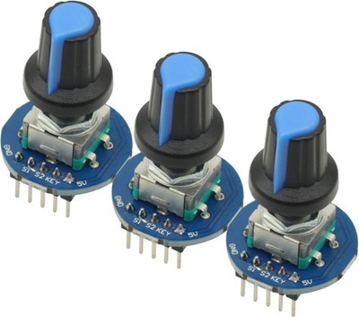 3Pcs Round Audio Rotating Potentiometer Knob Cap EC11 Switch Rotary Encoder