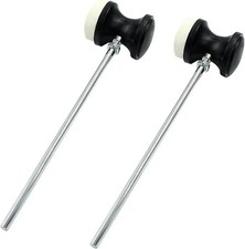 Hordion 2Pcs Bass Drum Pedal Beater Double Sided Kick Drum Beater Stainless S...