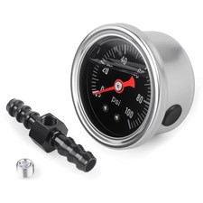 Universal 0-100psi Fuel Pressure Gauge 18 Npt Oil Press Gauge With 38 Barb I Universal 0-100psi Fuel Pressure Gauge 18 Npt Oil Press Gauge With 38 Barb I