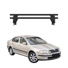 Menabo Dachträger für Skoda Octavia mk2 2004-2008 Pre-FL 4tür 50kg Alu Schwarz