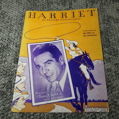 Harriet Sheet Music P/V/G Gene Krupa Orchestra Broadway Music 1945