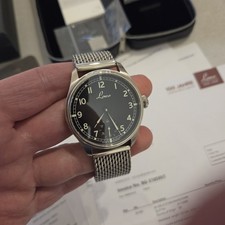 Laco Bremerhaven 42.5mm Swiss Manual Wind Watch on Laco Bracelet w/ Extras