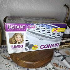 Conair Instant Heat Hairsetter Tested Working Jumbo 1.5" Hot Rollers Set w/ Box