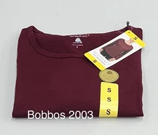 Seg’ments Women's 100% Merino Wool Top, Dark Red, Size S