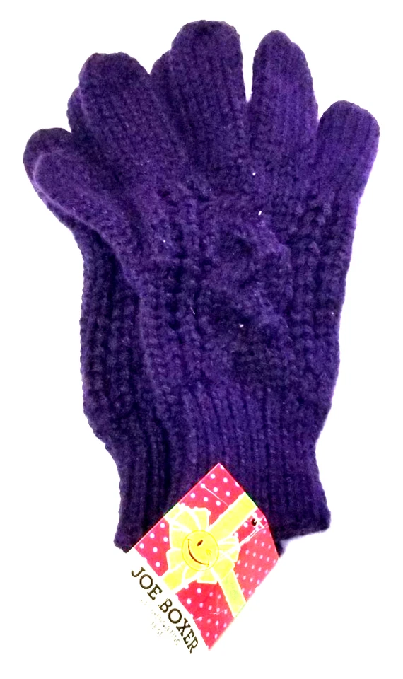 Joe Boxer Púrpura Oscuro Tejido con Cable Cálido Invierno Nieve Guantes Talla Única Nuevo con Etiqueta Nuevo con Etiquetas Foto 4 de 4