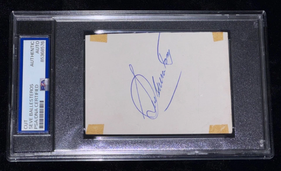 Seve Ballesteros "2x Masters Champion Golf HOF" Signed Autographed Cut Auto PSA - Image 3 of 4