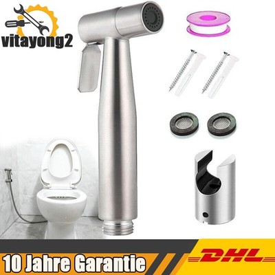Handbrause für Bidet Edelstahl Duschkopf mit Halterung Intimdusche WC Brause Set