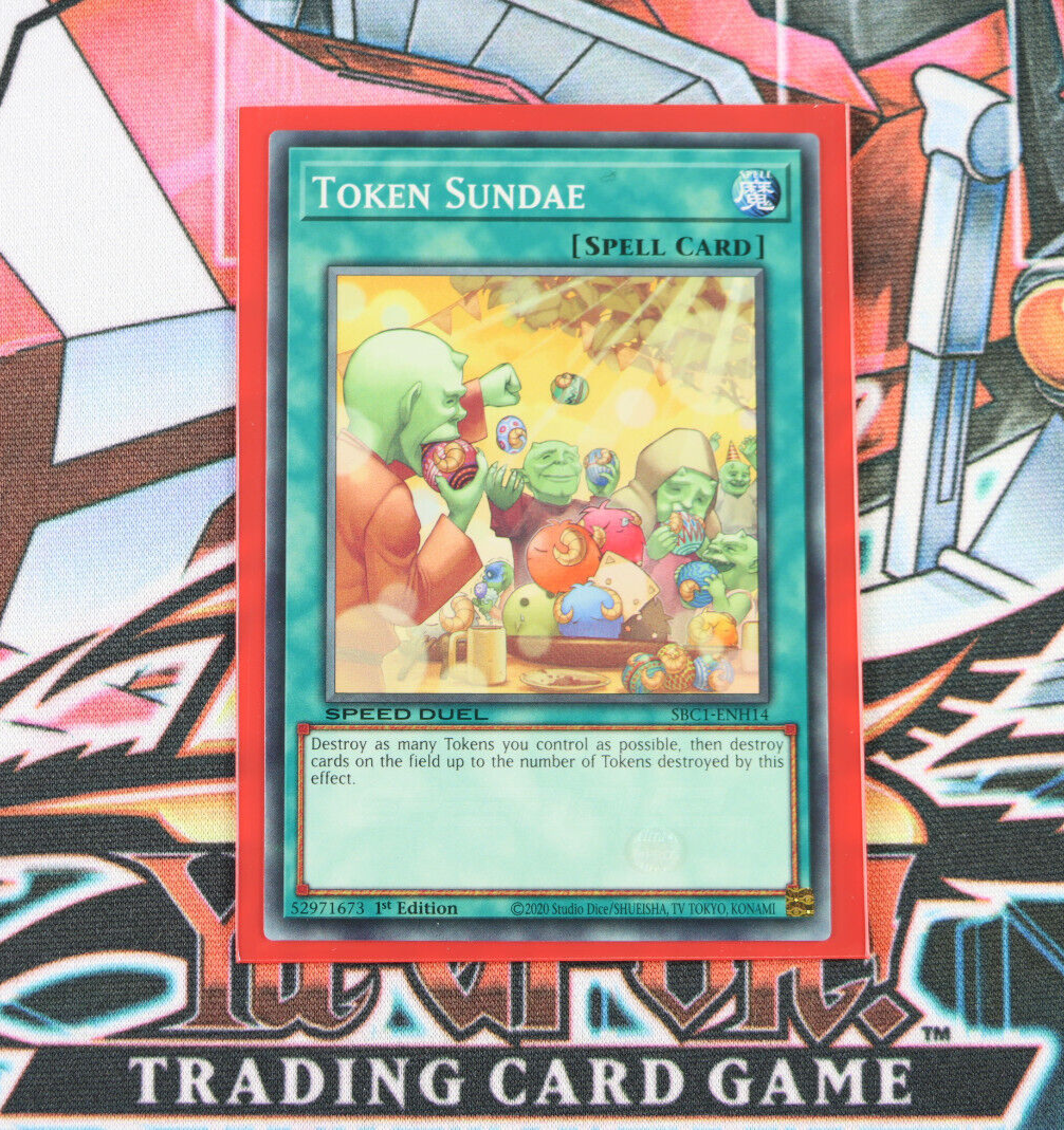 YuGiOh Spell Card Token Sundae SBC1-ENH14 1st Edition Common
