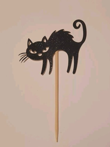 Caketopper Muffin Tortenaufsteller Halloween Gespenst Hexe Katze Tortendeko - Bild 5 von 9