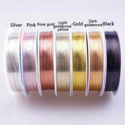 1 Roll Winding Inlaid Copper Wire Line Craft for Jewelry DIY Making 0.2-1mm Trim