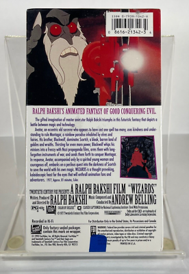Wizards VHTF 1977 Ralph Bakshi Fantasy Animation 1993 VHS New With