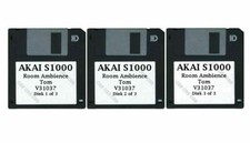 Akai S1000 / S3000 Set of Three Floppy Disks Room Ambience Tom V31037