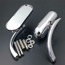 Chrome Motorcycle Rearview Mirrors for Harley Davidson Heritage Softail Fatboy U