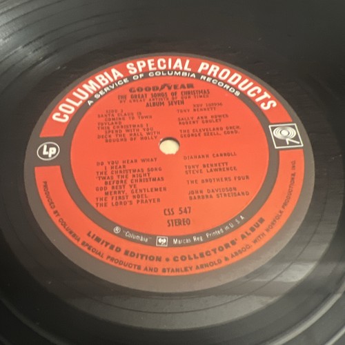 The Great Songs of Christmas LP Vinyl Record Limited Ed. 1967 Columbia CSS 547 - Picture 5 of 7