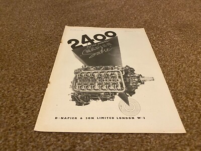 AC7 WERBUNG 11X9 D. NAPIER & SON LIMITED LONDON W3 - 2400 PS NAPIER
