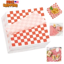 [300 Pack] Retro Deli Sandwich Liner 12x12 Wax Patty Paper Sheets by Avant Grub