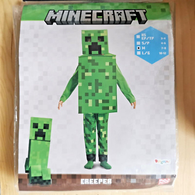 Minecraft Creeper Kostüm Kinder Karneval Halloween Fasching Disguise Gr. 7-8 M