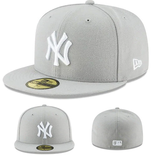 impuls Vluchtig Sluit een verzekering af New Era New York Yankees Grey 5950 Fitted Hat Classic MLB League Basic Size  8 | eBay