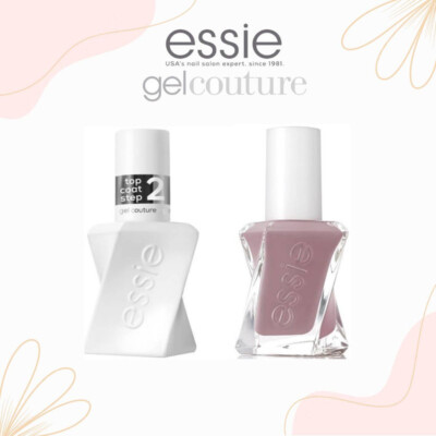 Essie Gel Couture Nail Polish 70 Take Me To Thread 0.46oz + 1098 Top Coat