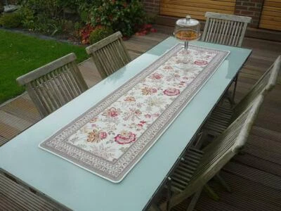 Tischläufer Provence 50x170 cm creme gelb rot Jacquard Gobelin aus Frankreich - Bild 1 von 4