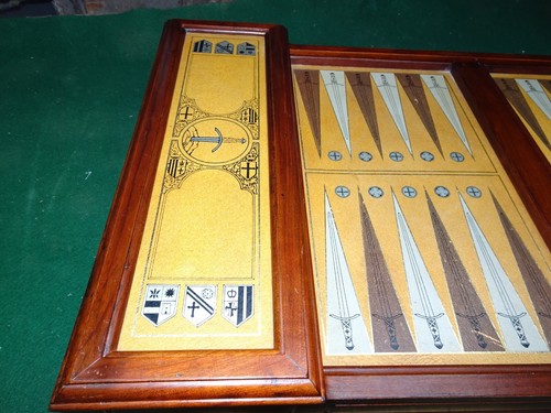 1988 FRANKLIN MINT COLLECTOR'S BACKGAMMON BOARD GAME SET – EXCALIBUR / CAMELOT - Picture 9 of 24