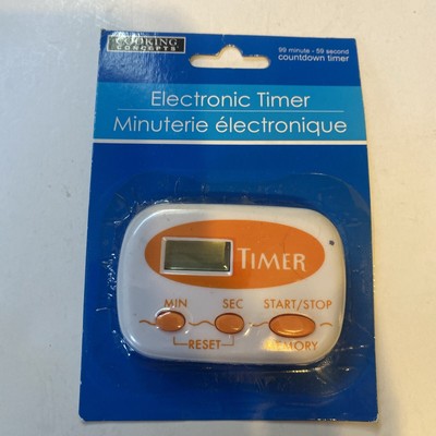 Cooking Concepts Electronic Timer New Orange Stocking Stuffer