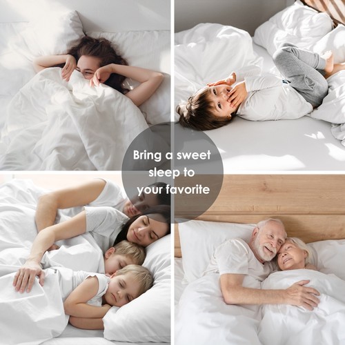 100% Pure Cotton Sheet Sets Deep Fitted Flat Sheet Pillwocases Breathable Soft - Picture 6 of 43