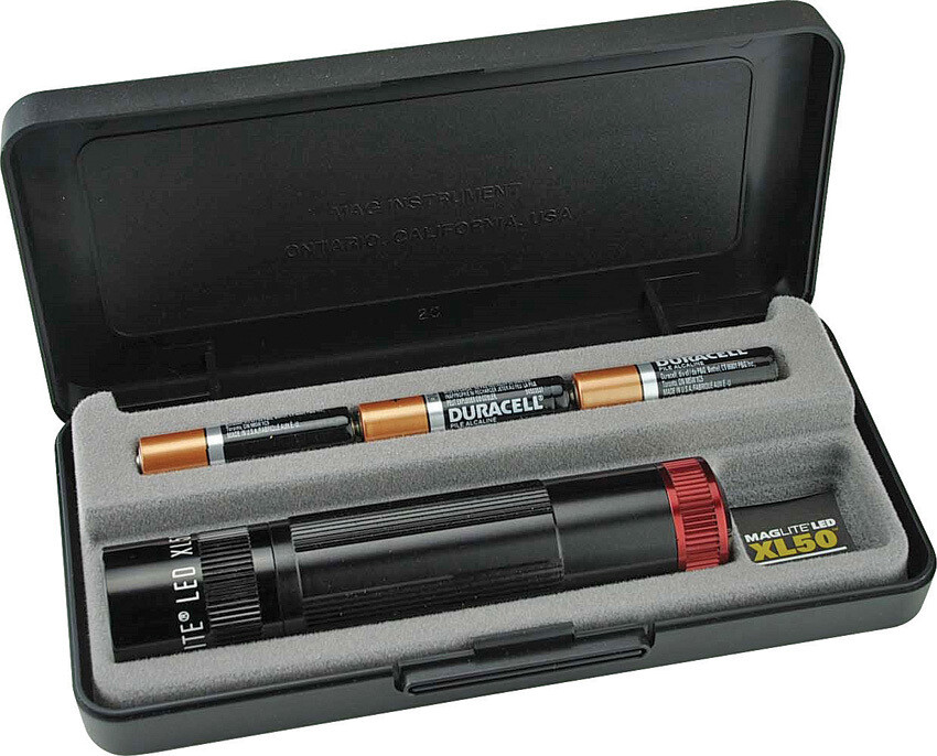 Mag-Lite XL50 LED Flashlight Red 163-000-254 | eBay