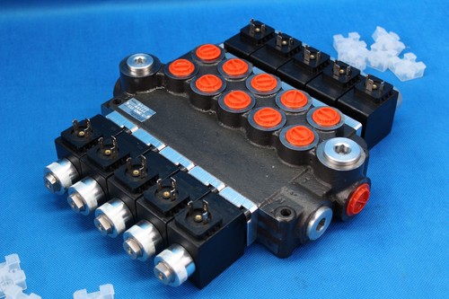 Monoblock Hydraulikventil Holzspalter Ventil 5-fach elektrische 12 V 50 l/min - Bild 7 von 9