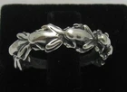 Genuine Sterling Silver Ring Frogs Band Solid Hallmarked 925 Handmade