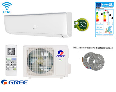 Split Klimaanlage GREE 9000BTU 2,5kW WiFi R32 Klimagerät 3m CU-Leitungen
