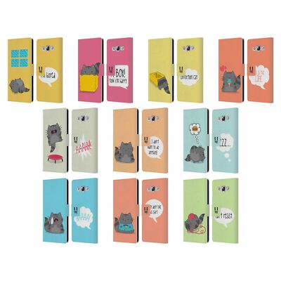 HEAD CASE DESIGNS WILBUR DIE KATZE BRIEFTASCHE HÜLLE HUELLE FÜR SAMSUNG HANDYS 3