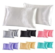 All Sizes, All colors Satin Pillowcase 2 Pack for Hair Skin Silk Pillow Case