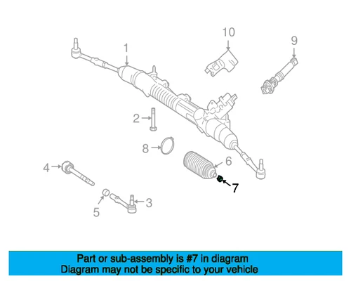 Mercedes-Benz Außenzahnstange und Ritzel Faltenbalgklemme A0059970190