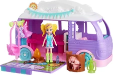 Polly Pocket Glamping Camper Van Travel Toy with Doll & Accessories Playset New