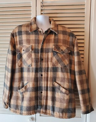 Vintage Northern Summit Sherpa Lined Wool Coat Jacket Size XL