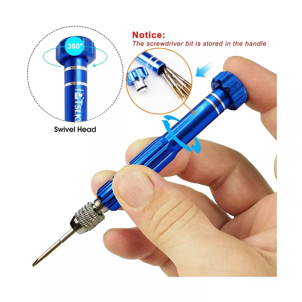 Swivel head deals screwdriver